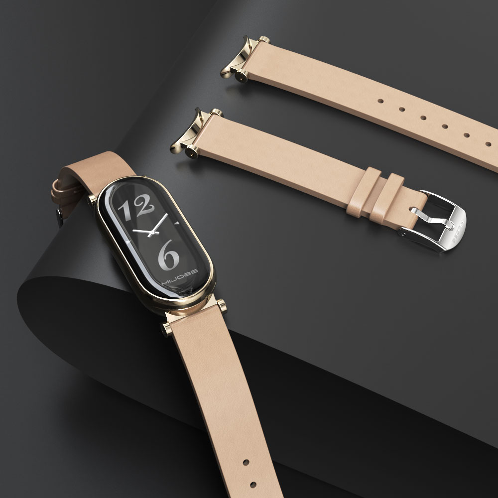 Health Wellness Bracelet - حزام من الجلد لـ MI Band