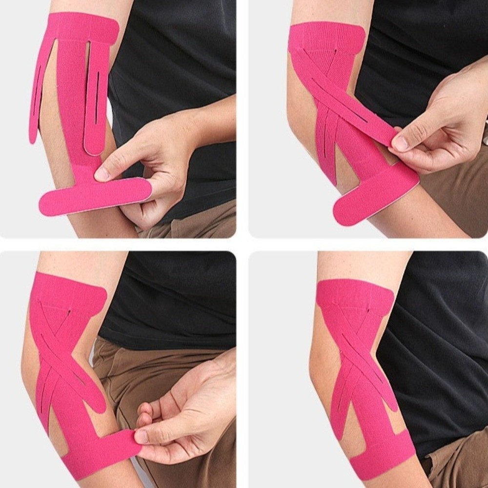 10 قطع من شريط الكينيسولوجي ال - مراجعة Sports Taping Precut وسعره
